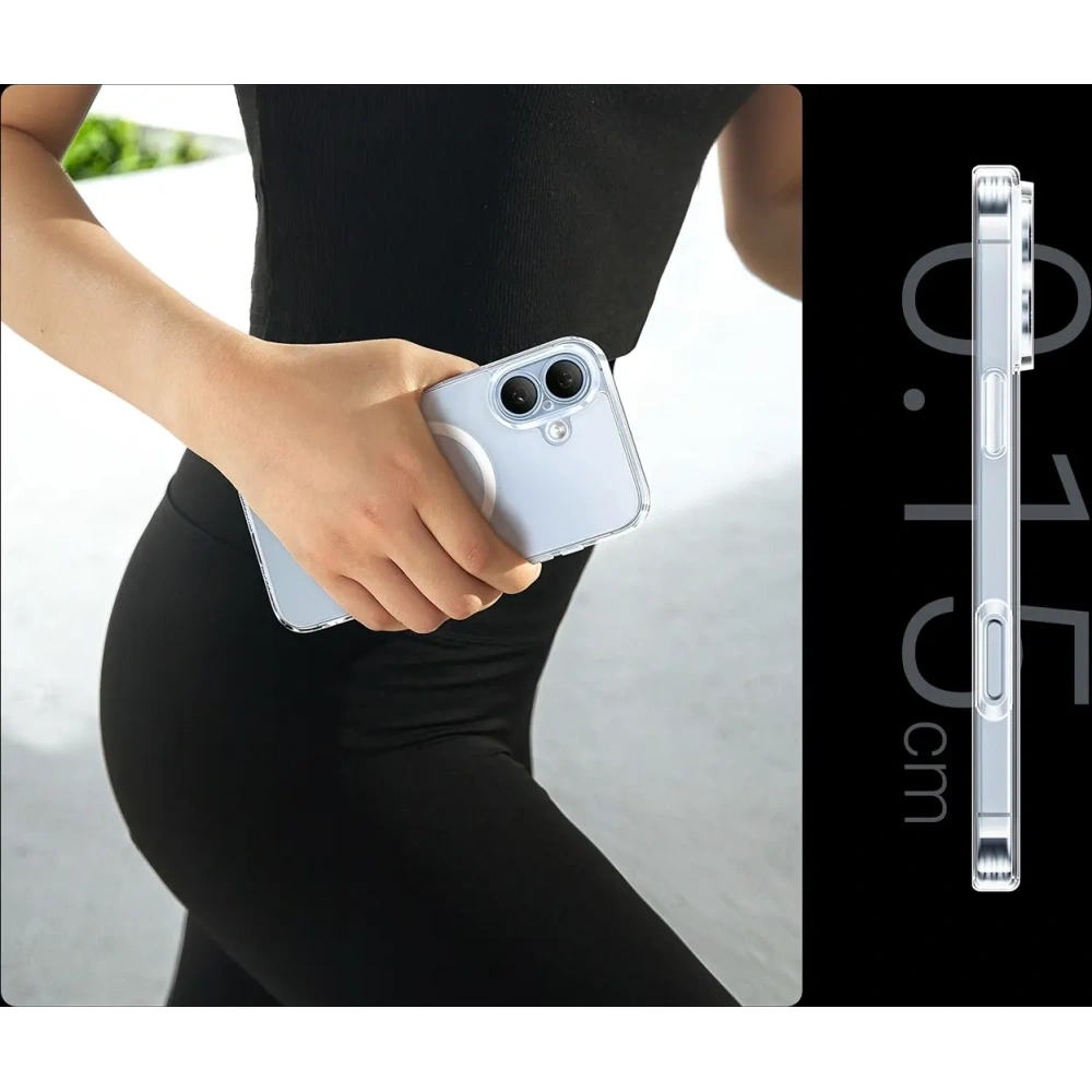 Etui UGREEN Classy Clear Magnetic do Apple iPhone 16 Plus przezroczyste