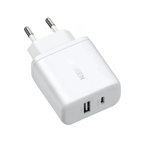 Ładowarka sieciowa UGREEN X227 20W GaN USB-A, USB-C biała