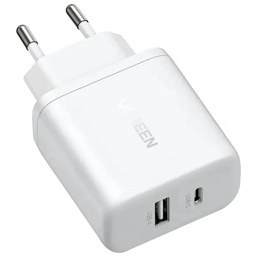 Ładowarka sieciowa UGREEN X227 20W GaN USB-A, USB-C biała
