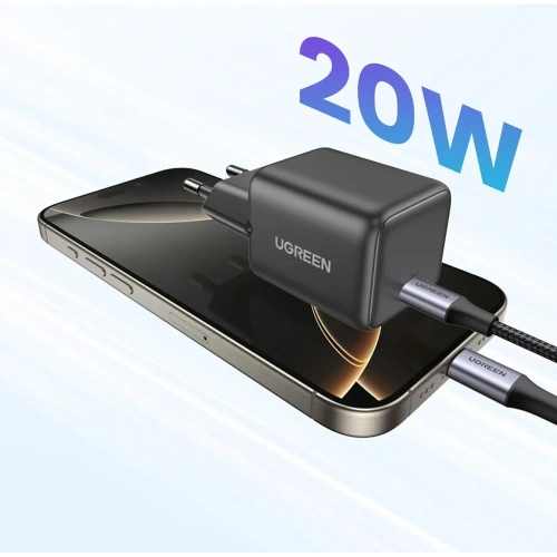 Ładowarka sieciowa UGREEN X512 20W GaN USB-C szara