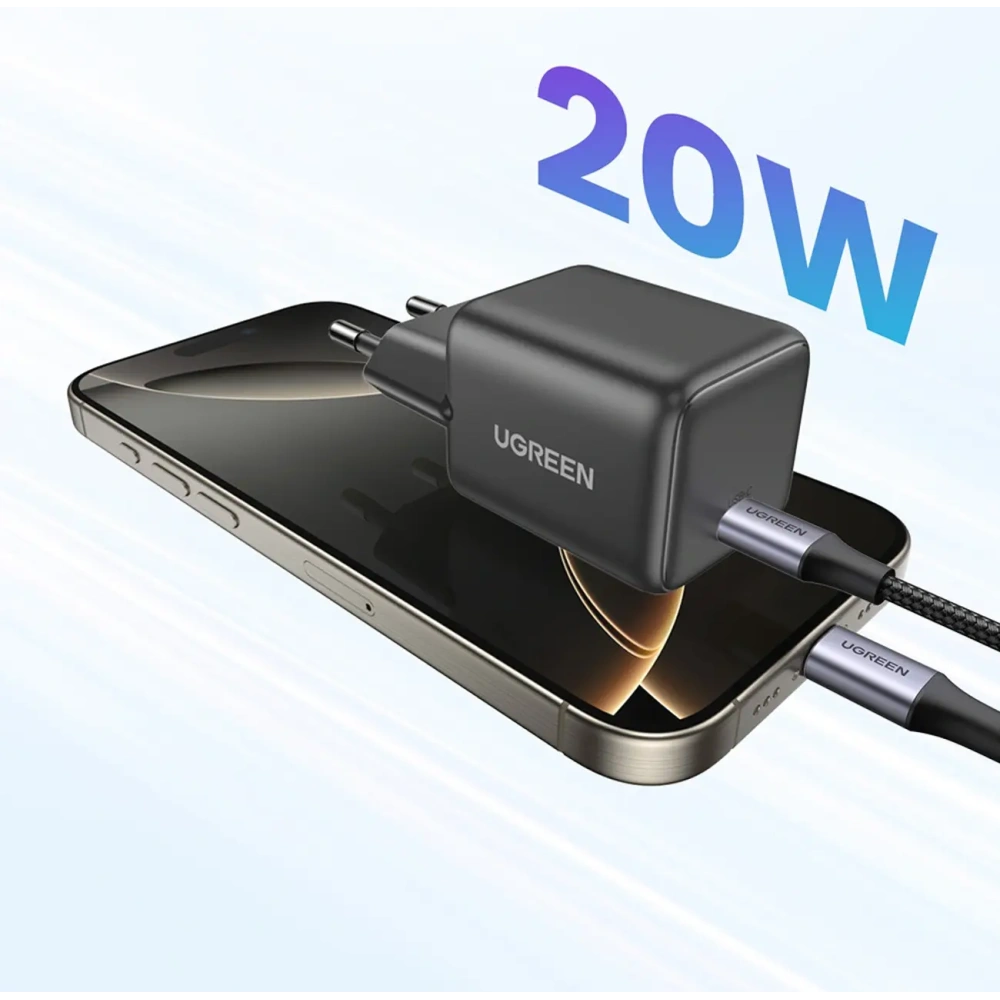 Ładowarka sieciowa UGREEN X512 20W GaN USB-C szara
