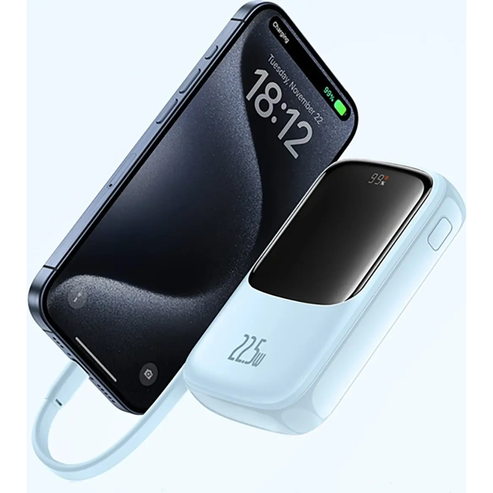 Powerbank Baseus Qpow Pro+ 22.5W 10000mAh USB-C niebieski