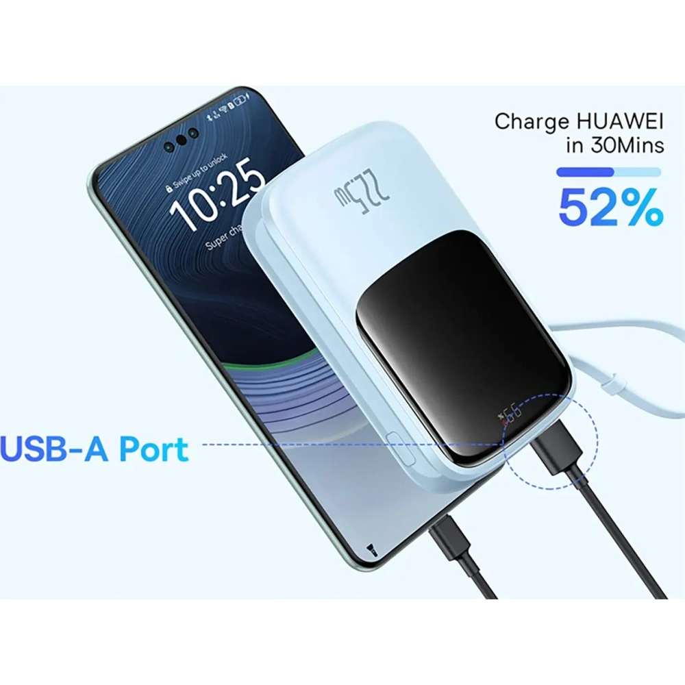 Powerbank Baseus Qpow Pro+ 22.5W 10000mAh USB-C niebieski