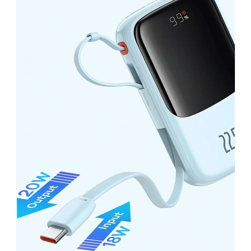 Powerbank Baseus Qpow Pro+ 22.5W 10000mAh USB-C niebieski