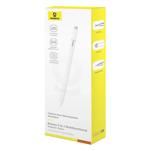 Rysik Baseus Smooth Writing III 3w1 stylus pasywny wersja magnetyczna biały