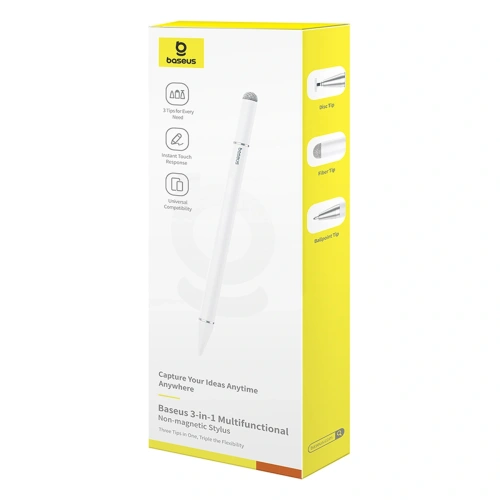 Rysik Baseus Smooth Writing III 3w1 stylus pasywny wersja niemagnetyczna biały