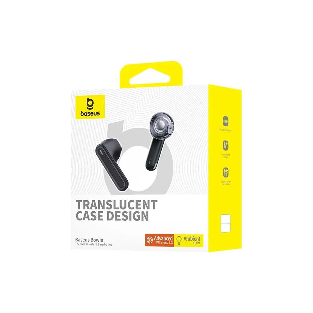 Bezprzewodowe słuchawki douszne Baseus Bowie E5 TWS czarne