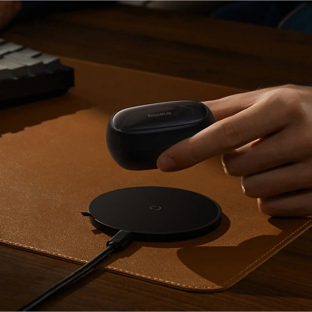 Bezprzewodowe słuchawki dokanałowe Baseus Bowie MA20 Pro TWS ANC IPX6 czarne