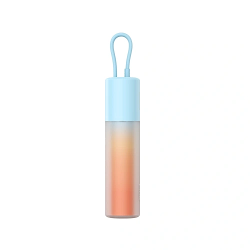 Powerbank Baseus Popsicle 5200mAh 20W z wbudowanym kablem Lightning + kabel Baseus Simple USB-C / USB-C 60W/20V/3A/30cm niebiesko-pomarańczowy