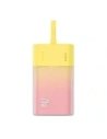Powerbank Baseus Popsicle 5200mAh 20W z wbudowanym kablem Lightning + kabel Baseus Simple USB-C / USB-C 60W/20V/3A/30cm zółto-różowy
