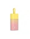 Powerbank Baseus Popsicle 5200mAh 20W z wbudowanym kablem Lightning + kabel Baseus Simple USB-C / USB-C 60W/20V/3A/30cm zółto-różowy