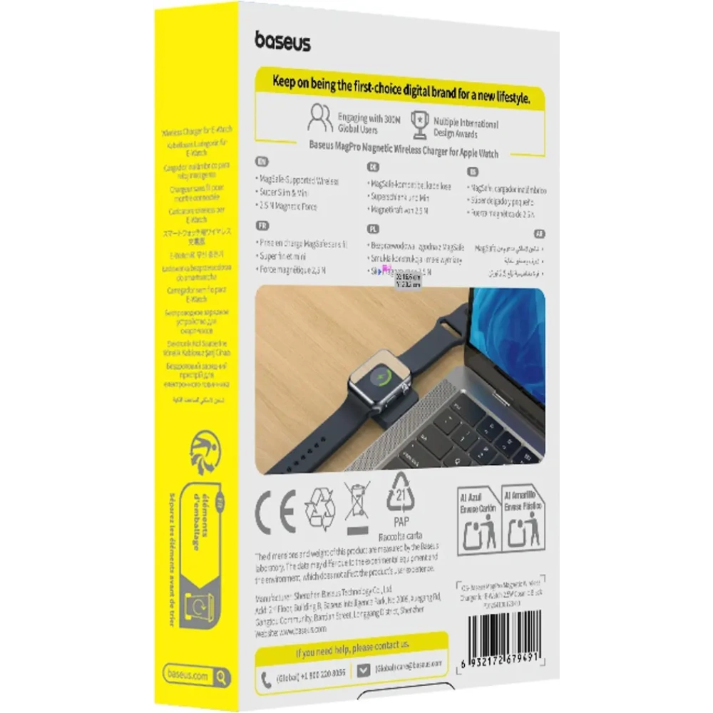 Ładowarka indukcyjna Baseus MagPro 2.5W magnetyczna do Apple Watch czarna