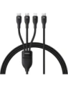 Kabel 3w1 Baseus Flash Series 3 USB-C / 2xUSB-C, Lightning 1.5m 100W czarny