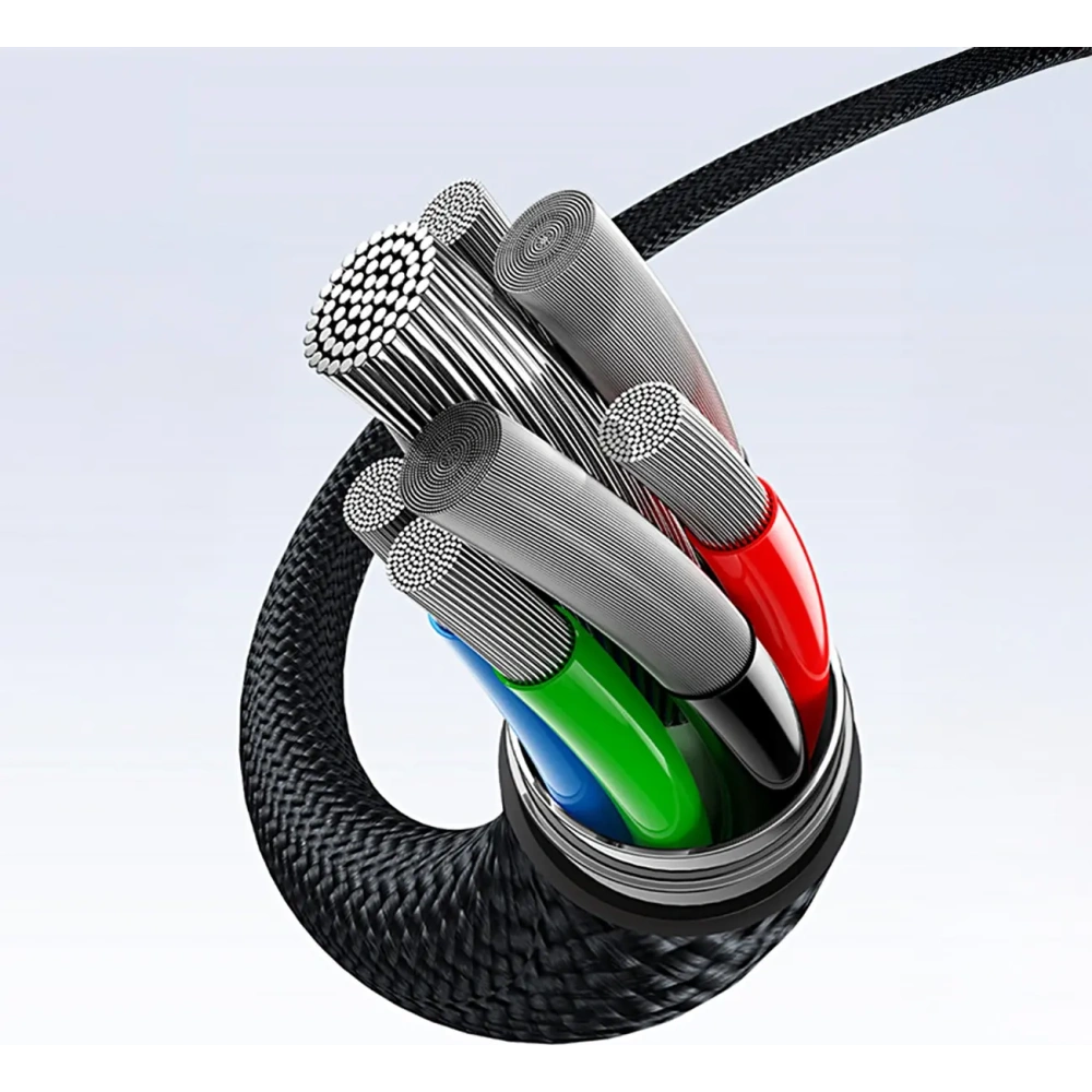 Kabel 3w1 Baseus Flash Series 3 USB-C / 2xUSB-C, Lightning 1.5m 100W czarny