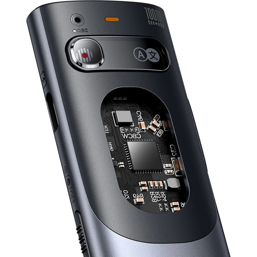 Wskaźnik laserowy Baseus Orange Dot z AI i automatycznym tłumaczeniem szary (z akumulatorem)