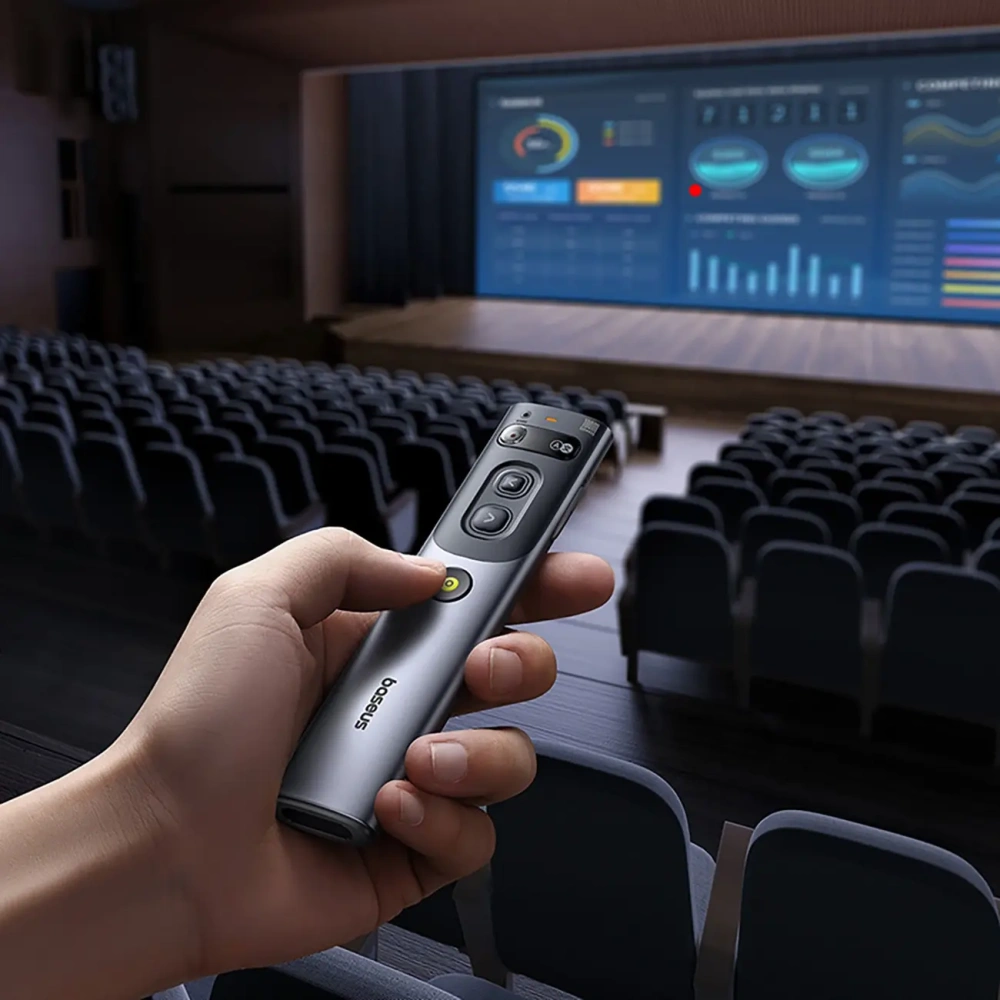 Wskaźnik laserowy Baseus Orange Dot z AI i automatycznym tłumaczeniem szary (z akumulatorem)