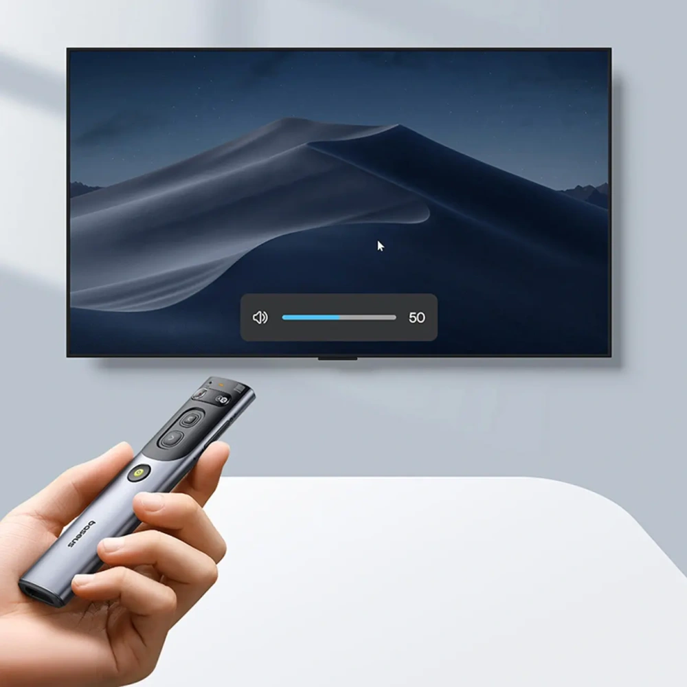 Wskaźnik laserowy Baseus Orange Dot z AI i automatycznym tłumaczeniem szary (z akumulatorem)