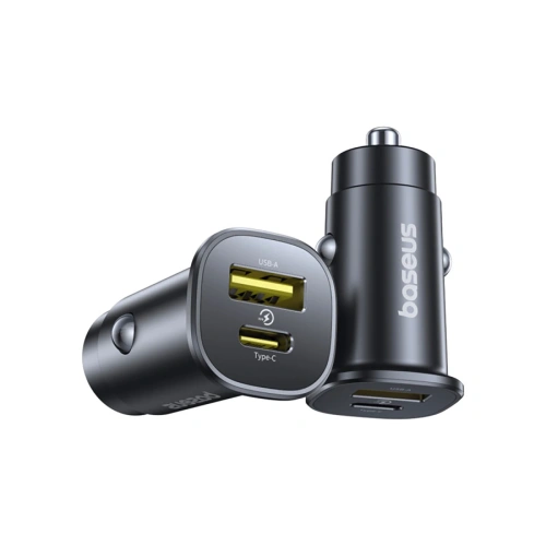 Ładowarka samochodowa Baseus GoTrip USB-A, USB-C 30W czarna