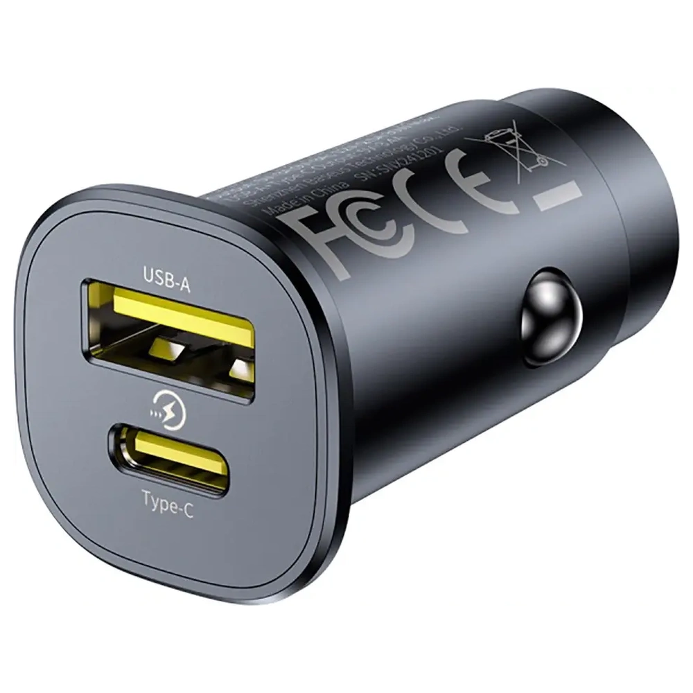 Ładowarka samochodowa Baseus GoTrip USB-A, USB-C 30W czarna