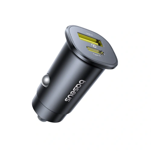 Ładowarka samochodowa Baseus GoTrip USB-A, USB-C 30W czarna