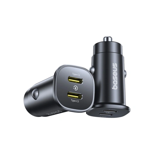 Ładowarka samochodowa Baseus GoTrip 2xUSB-C 30W czarna