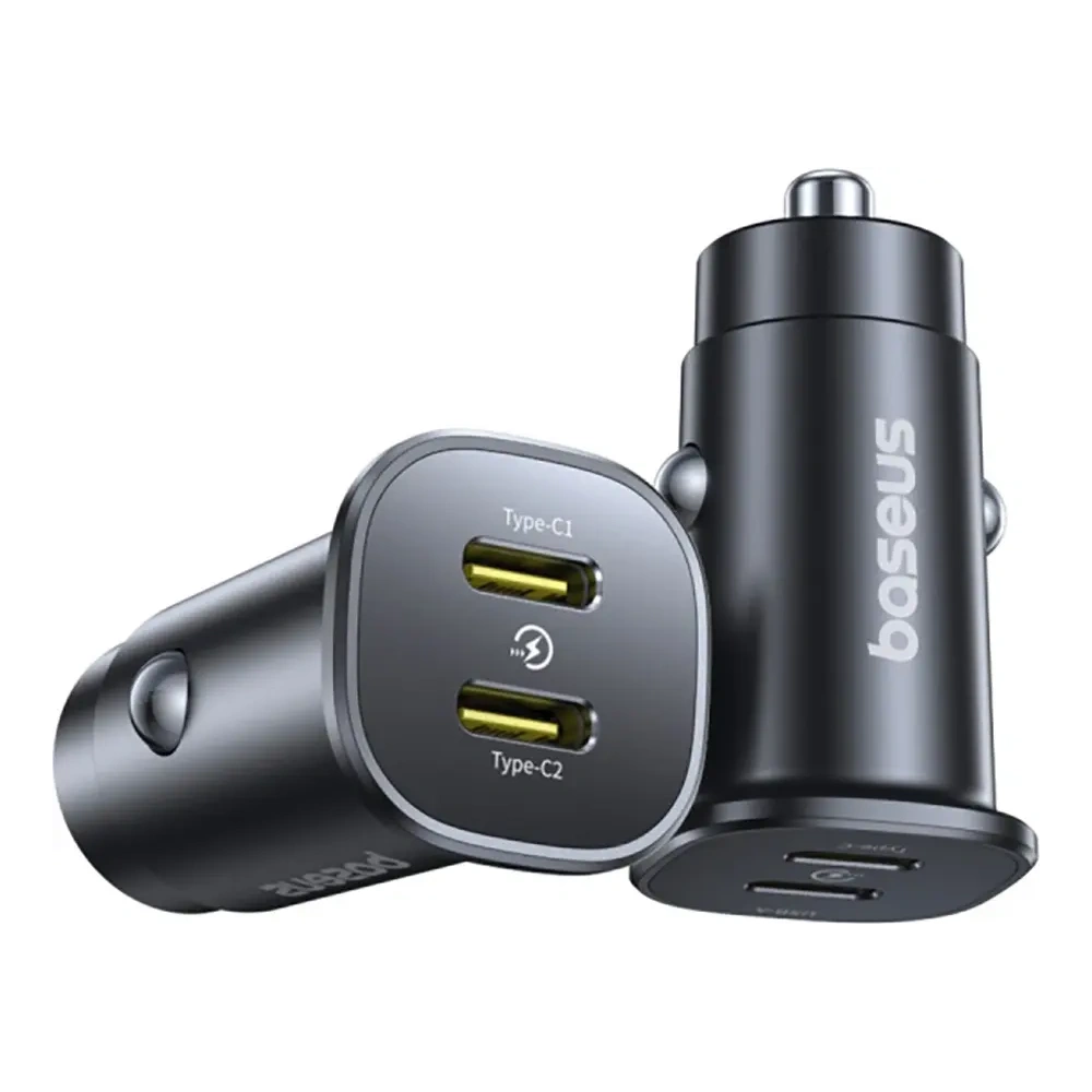 Ładowarka samochodowa Baseus GoTrip 2xUSB-C 30W czarna