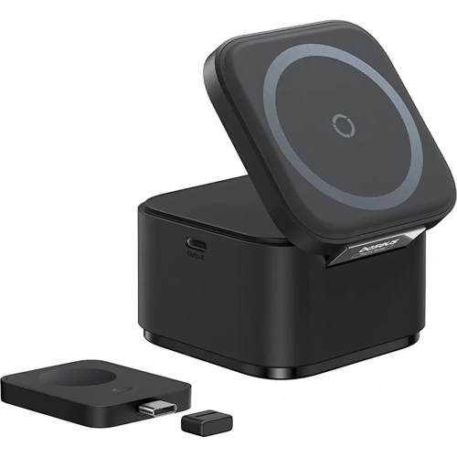 Ładowarka indukcyjna Baseus MagPro 3w1 25W MagSafe do telefonu / smartwatcha / słuchawek czarna