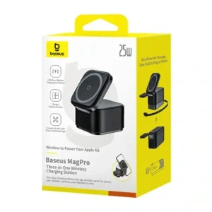 Ładowarka indukcyjna Baseus MagPro 3w1 25W MagSafe do telefonu / smartwatcha / słuchawek czarna
