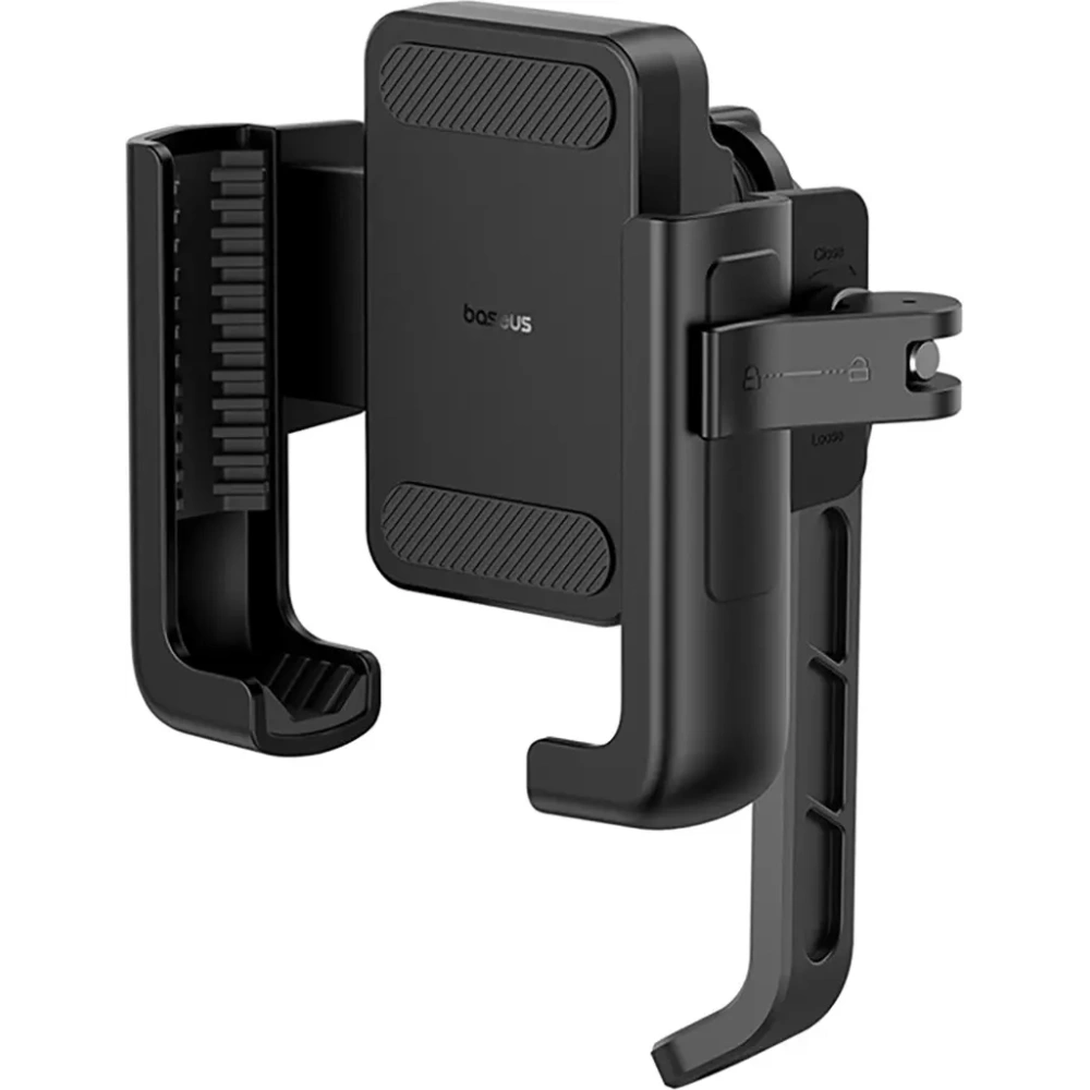 Uchwyt motocyklowy na telefon Baseus GoTrip do lusterka z amortyzacją czarny