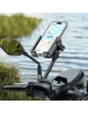 Uchwyt motocyklowy na telefon Baseus GoTrip do lusterka z amortyzacją czarny