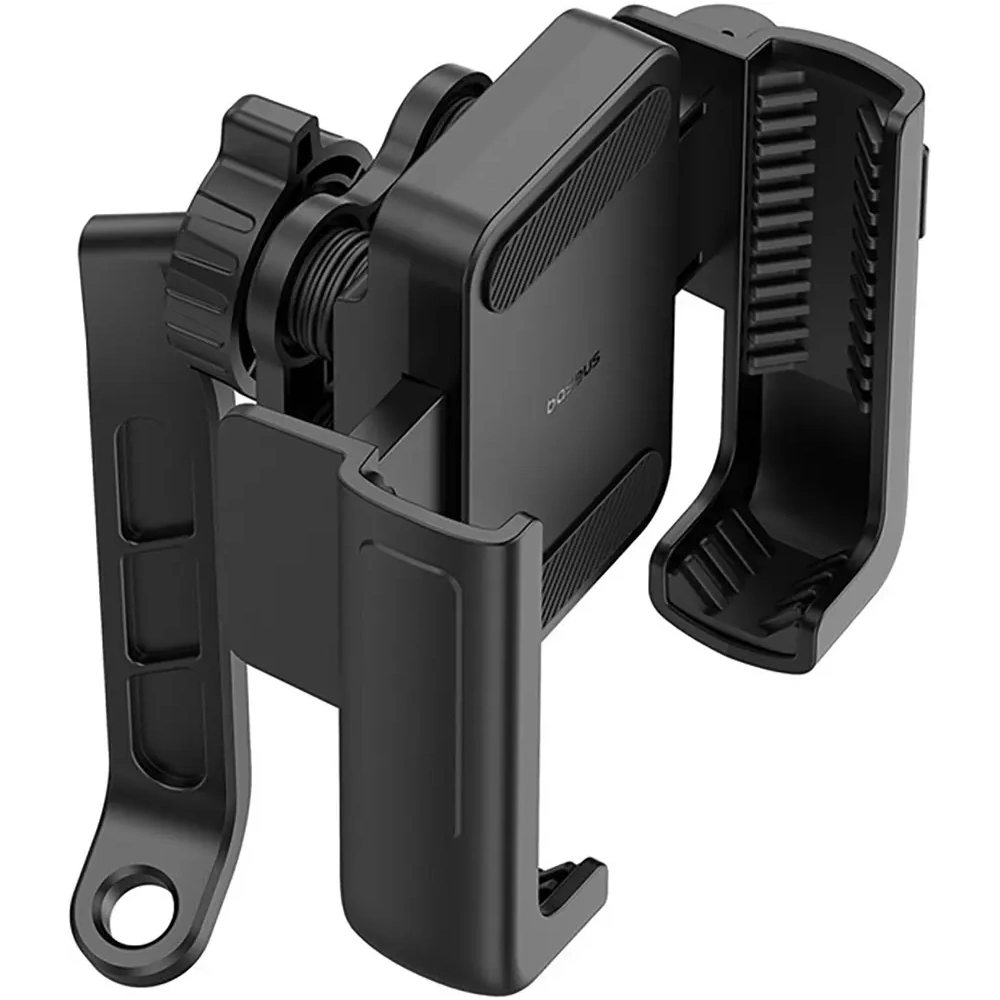 Uchwyt motocyklowy na telefon Baseus GoTrip do lusterka z amortyzacją czarny