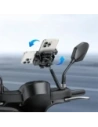 Uchwyt motocyklowy na telefon Baseus GoTrip do lusterka z amortyzacją czarny
