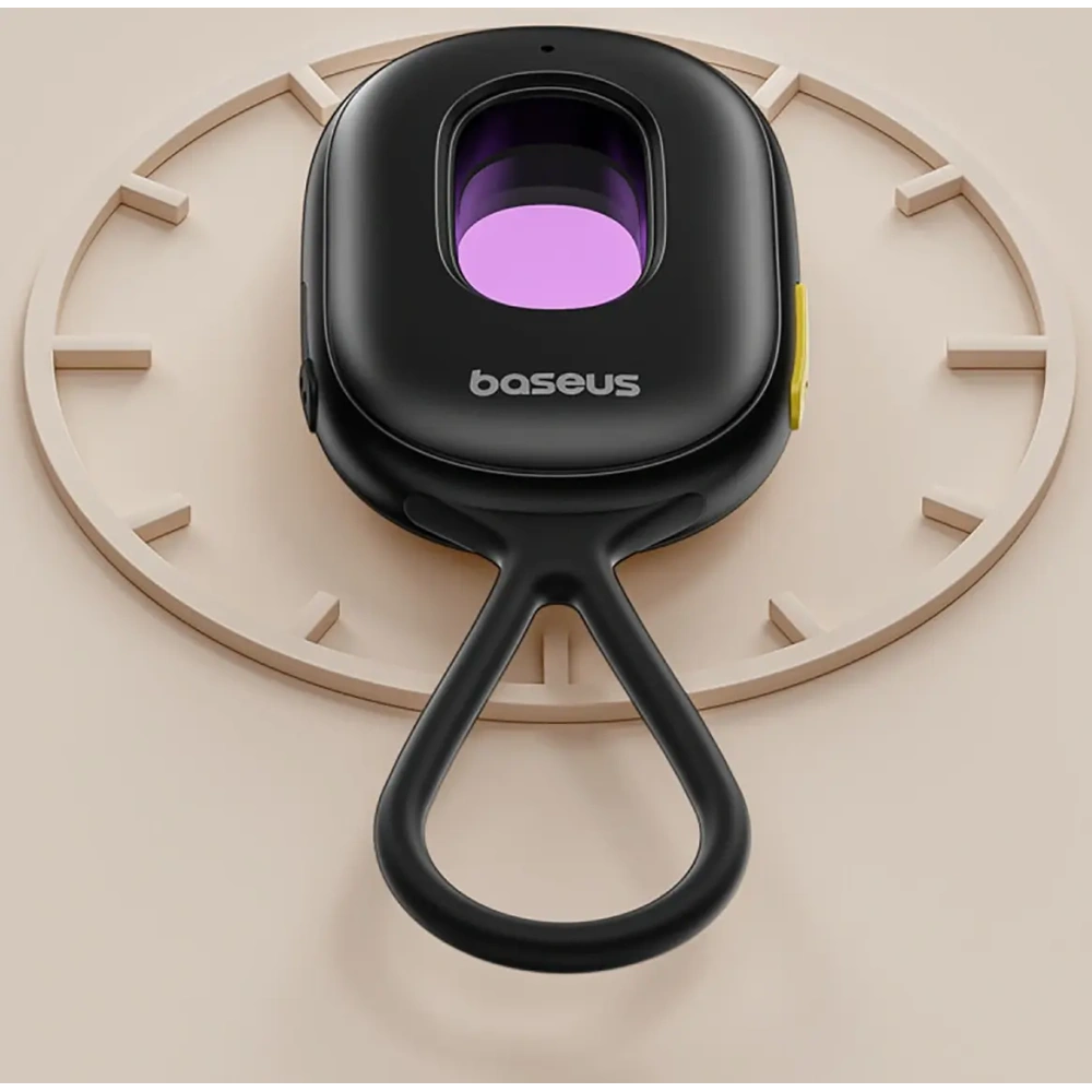 Wykrywacz ukrytych kamer Baseus Heyo Series II z alarmem i mini latarką + kabel Baseus Simple USB-A / USB-C czarny