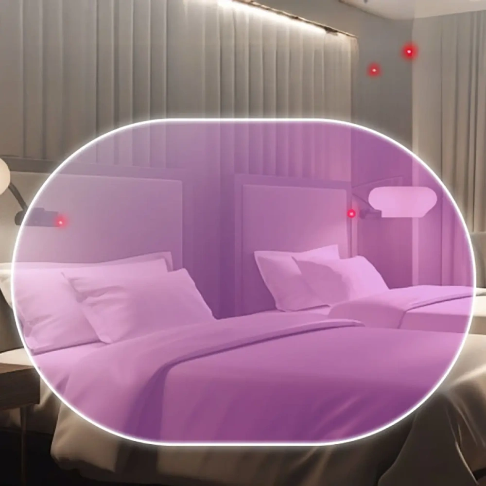 Wykrywacz ukrytych kamer Baseus Heyo Series II z alarmem i mini latarką + kabel Baseus Simple USB-A / USB-C czarny