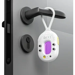 Wykrywacz ukrytych kamer Baseus Heyo Series II z alarmem i mini latarką + kabel Baseus Simple USB-A / USB-C biały