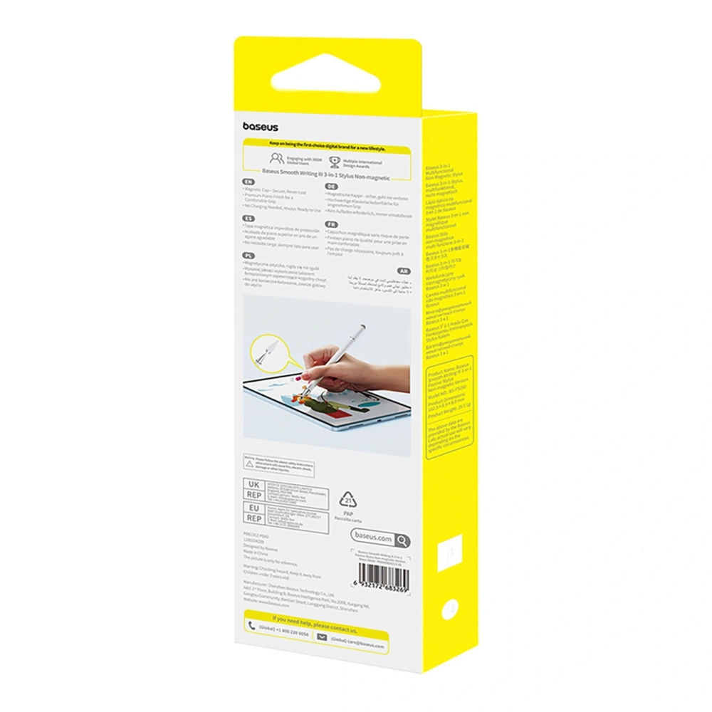 Rysik pasywny Baseus Smooth Writing III 3w1 wersja magnetyczna biały