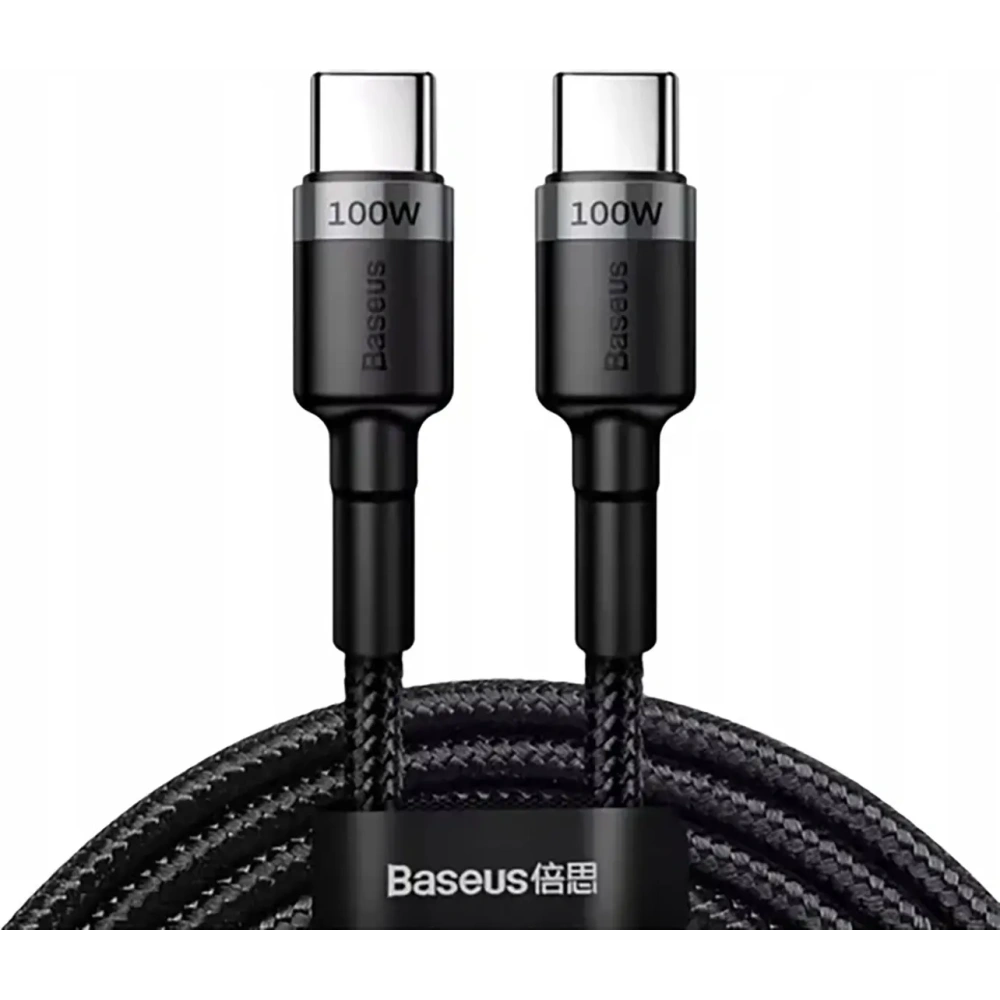 Kabel Baseus Cafule USB-C / USB-C 100W PD 2.0 2m szaro-czarny