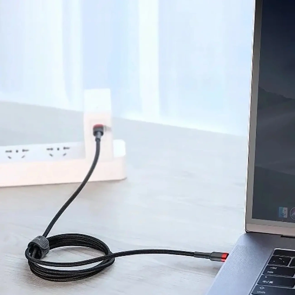 Kabel Baseus Cafule USB-C / USB-C 100W PD 2.0 2m szaro-czarny