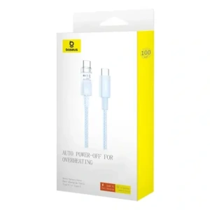 Kabel Baseus Explorer 100W USB-C - USB-C z inteligentnym czujnikiem temperatury 1m niebieski