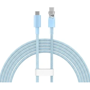 Kabel Baseus Explorer 100W USB-C - USB-C z inteligentnym czujnikiem temperatury 2m niebieski
