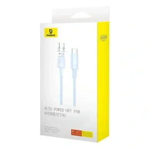 Kabel Baseus Explorer 100W USB-C - USB-C z inteligentnym czujnikiem temperatury 2m niebieski