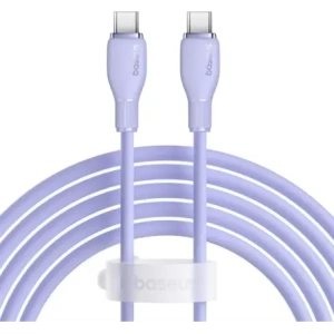 Kabel Baseus Pudding USB-C / USB-C 100W 2m fioletowy
