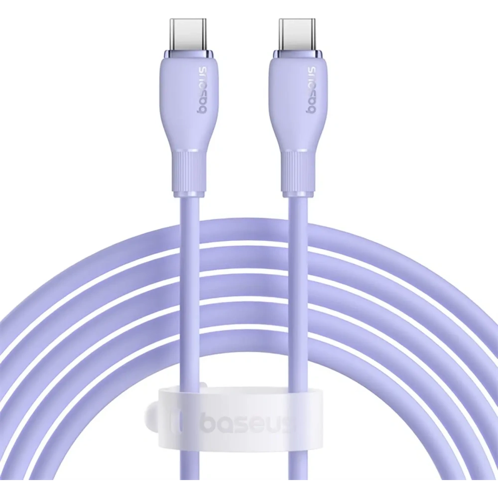 Kabel Baseus Pudding USB-C / USB-C 100W 2m fioletowy