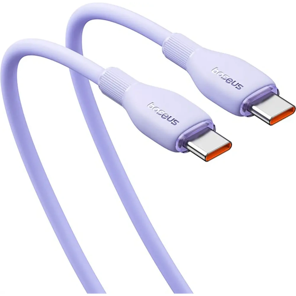 Kabel Baseus Pudding USB-C / USB-C 100W 2m fioletowy