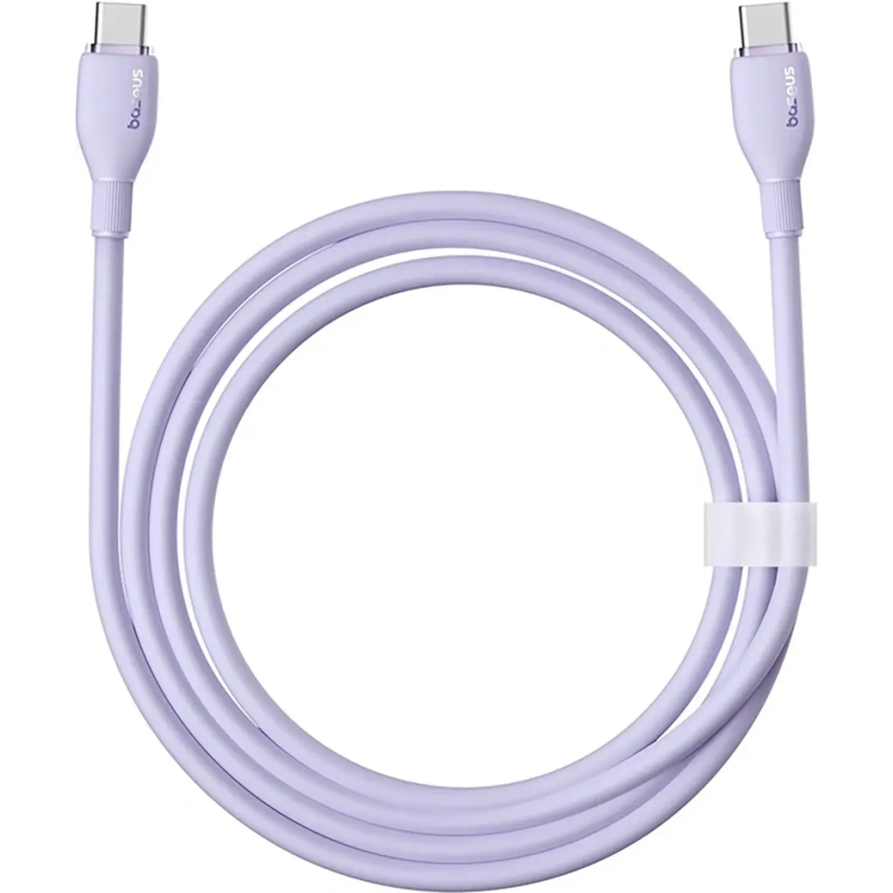 Kabel Baseus Pudding USB-C / USB-C 100W 2m fioletowy