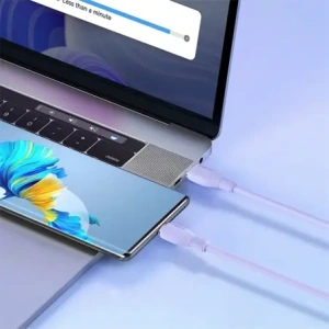 Kabel Baseus Pudding USB-C / USB-C 100W 2m fioletowy