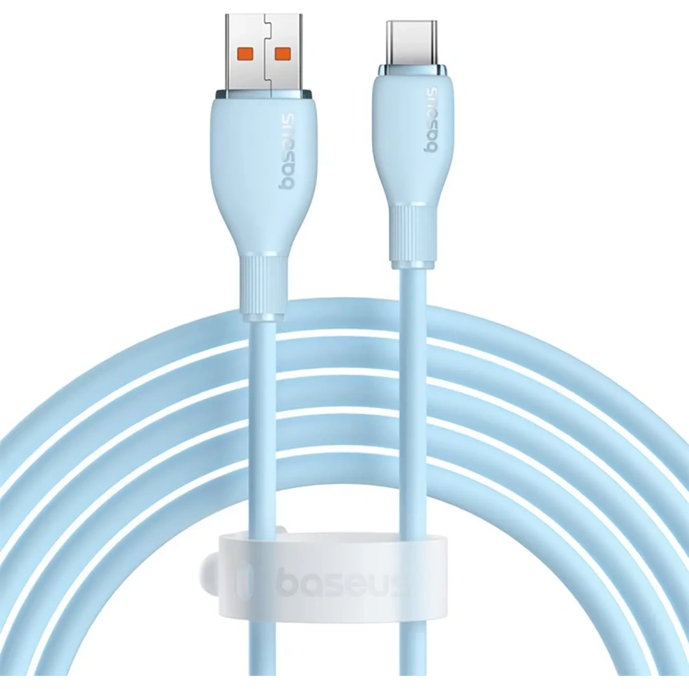 Kabel Baseus Pudding USB-A / USB-C 100W 2m niebieski