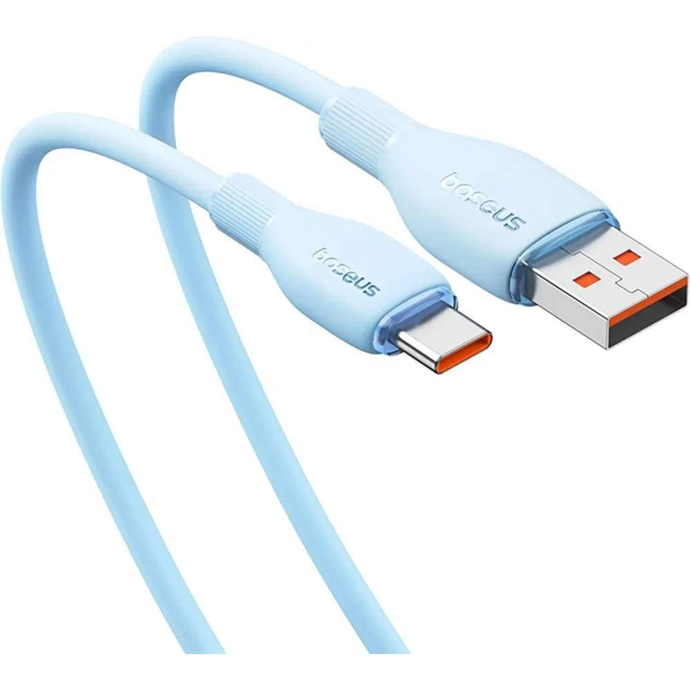 Kabel Baseus Pudding USB-A / USB-C 100W 2m niebieski