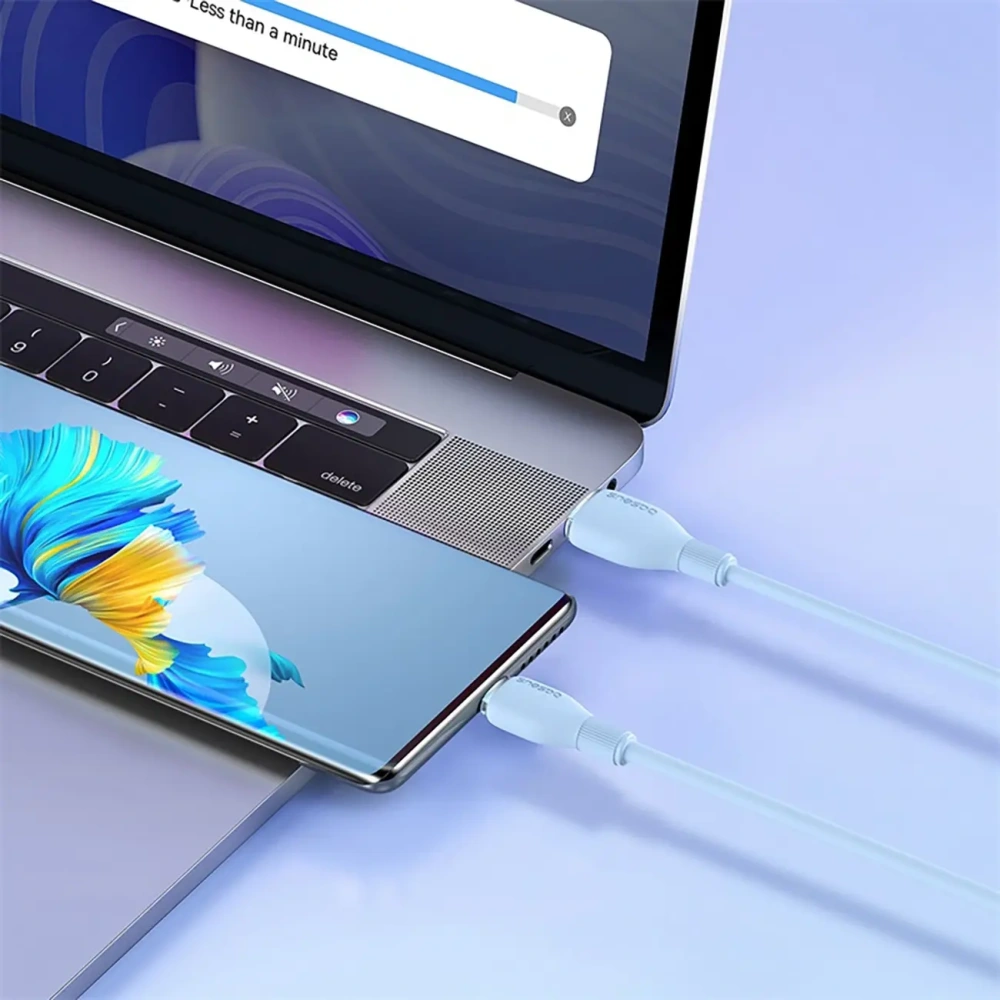 Kabel Baseus Pudding USB-A / USB-C 100W 2m niebieski