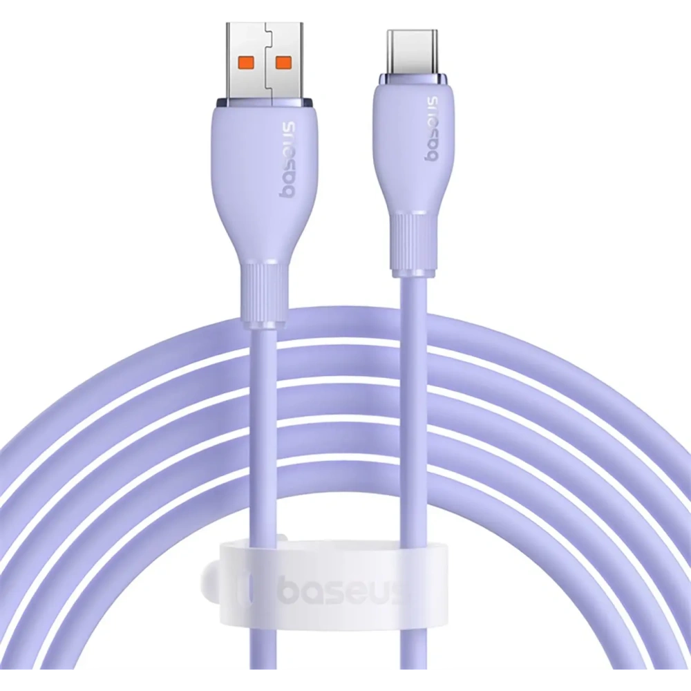 Kabel Baseus Pudding USB-A / USB-C 100W 2m fioletowy